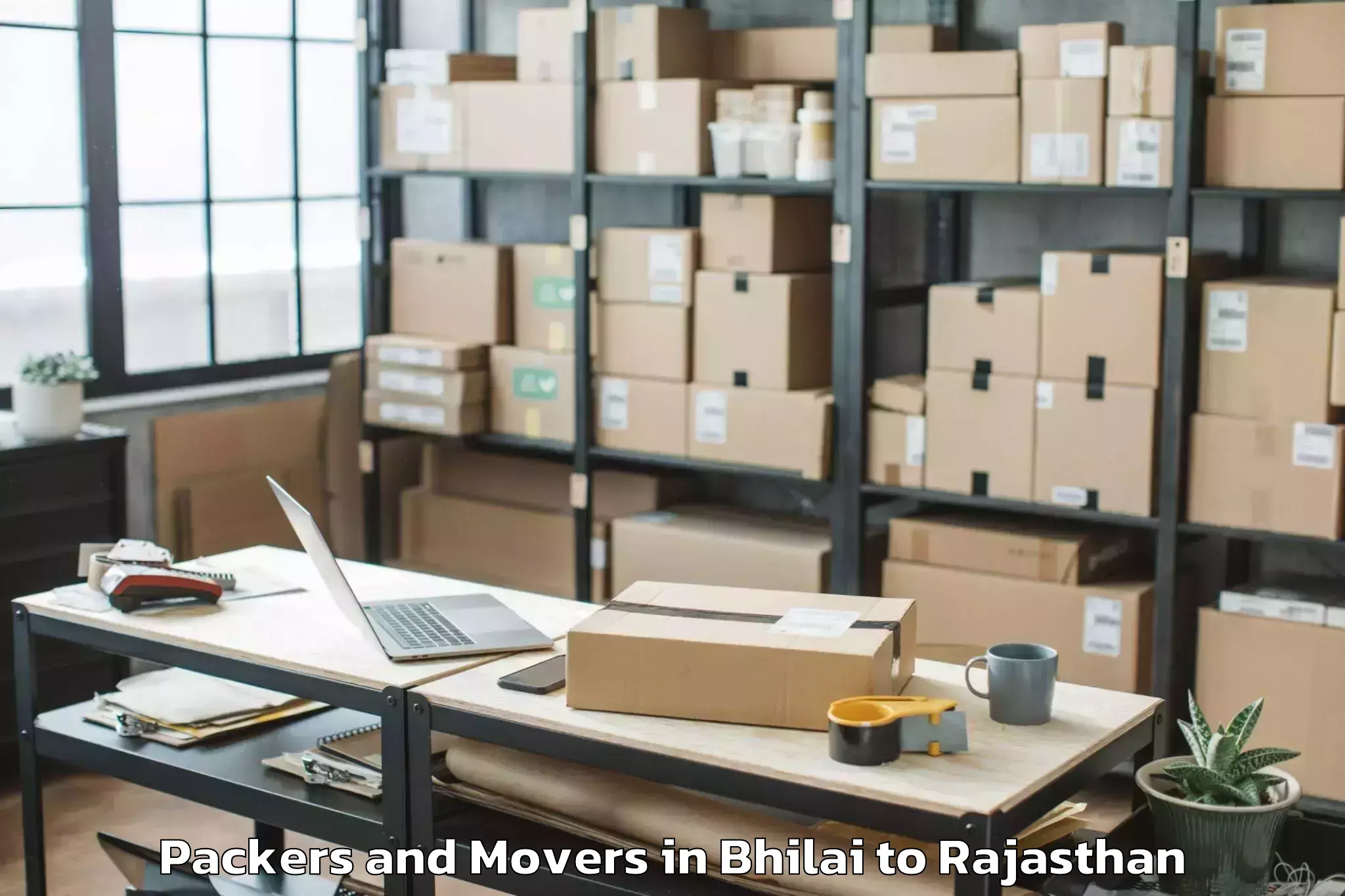 Bhilai to Kherwara Packers And Movers